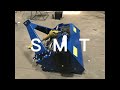 smtagri tractor flail mower with hydraulic efgch in blue