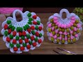 Sweet & Stylish: Crochet a Strawberry 🍓 Bag || Mini purse #örgü model #easybagmaking