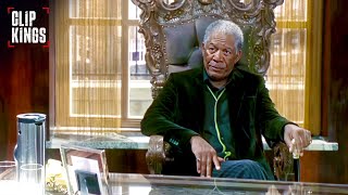 The Boss Faces Slevin (Morgan Freeman, Josh Hartnett) Lucky Number Slevin
