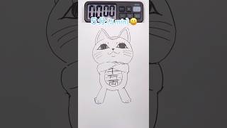 ターボババア(招き猫)を5秒、10秒、1分、5分で描く【ダンダダン】Drawing Turbo in 5sec,10sec,1min,5min #dandadan #drawing #shorts