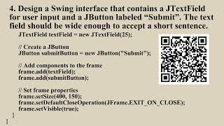 Developing A Simple Swing Application | Q4 Java L14 P1 | SMILE ROAD