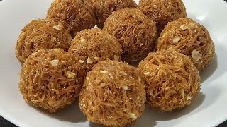 Crunchy Thin Semiya Jaggery Laddu| Vermicelli Sweet Balls|Sevai Laddu| Semiya Ladoo|Vermicelli Laddu