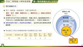 113學年度四技二專招生制度調整宣導說明會