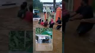 Ksrtc In Flood Water, Erattupetta #poonjar #keralafloods #heavyrain #erattupetta #disaster