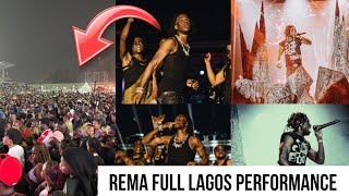 Rema Shutdown Lagos With Amazing Performance As Fans Were Scared Of Rema Performance #wizkid #davido