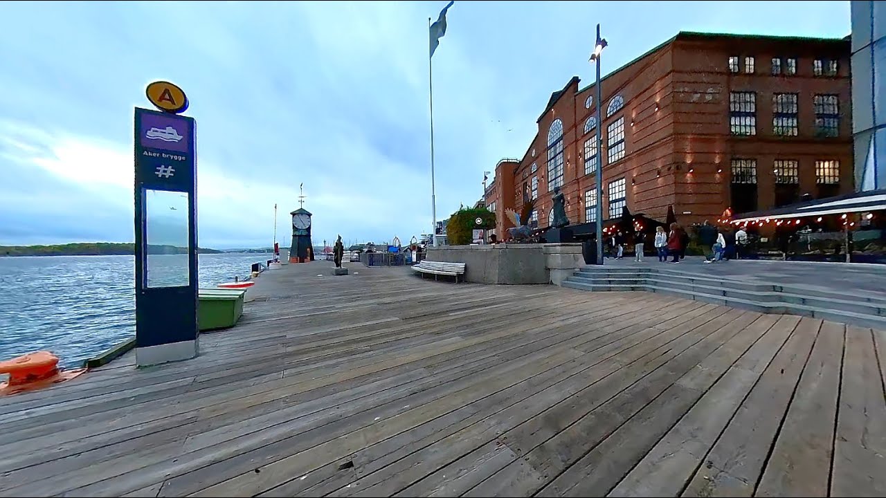 Exploring The Vibrant Waterfront Of Aker Brygge In Oslo - YouTube