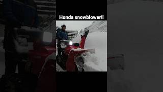 Honda snowblower in heavy snow!! #norway #snowblower #snow #honda