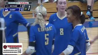 Elkhart Lions vs New Prairie Cougars high school volleyball