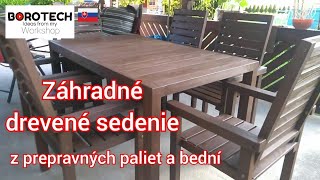 Garden wooden table