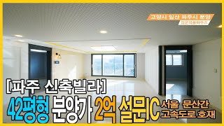 파주신축빌라 42평형 분양가 2억 설문IC 상암동까지 25분