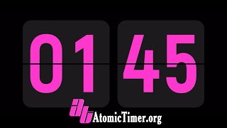 1 Minute 45 Seconds Timer - Countdown Atomic Timer - The Best and Most Precise Flip Timer (Pink)