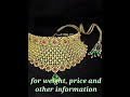 Gold and diamond chocker designs from Kalyan jewellers/ 22KT gold