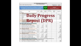 Complete Daily Progress Report (DPR) Format for Construction work | Highway Project