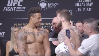 UFC Brooklyn: Greg Hardy vs. Allen Crowder Weigh-In Staredown - MMA Fighting