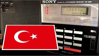 VOICE OF TURKEY on 13655kHz - Emirler  - 8500km / R-108 , ICF-2001