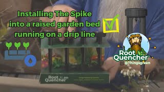 Effective installation of the subsurface irrigation into a drip line of a raised garden bed