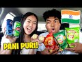 COUPLES TRY INDIAN SNACKS FOR THE FIRST TIME! (PANI PURI, INDIAN LAYS, THUMS UP & LIMCA) *PART 8*