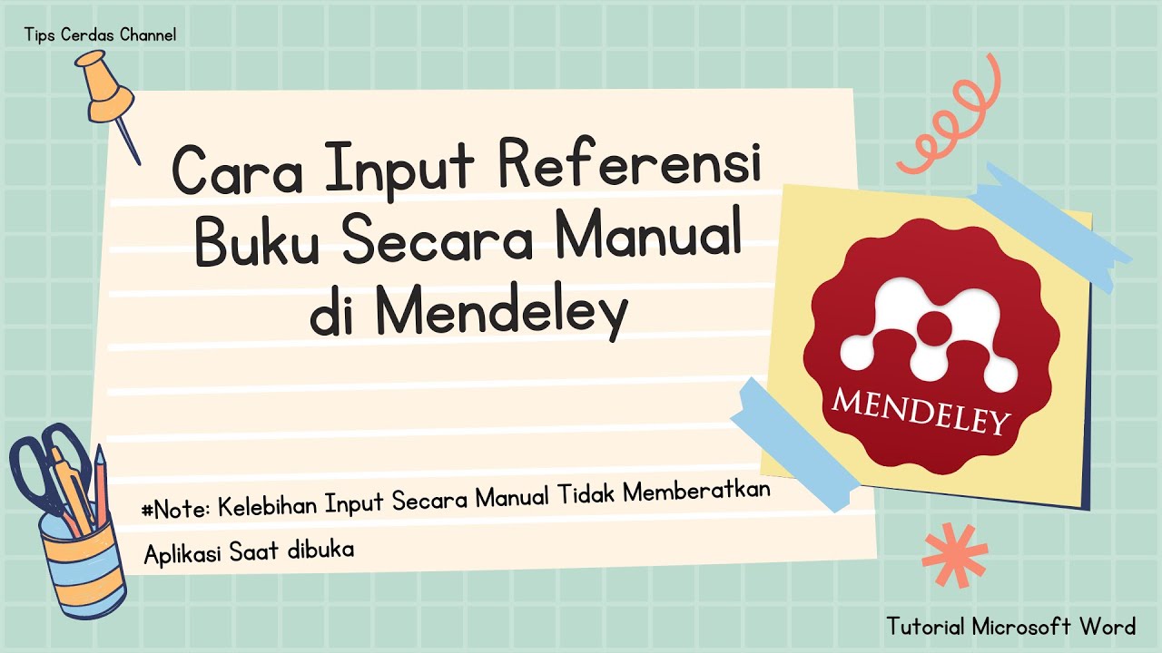 Cara Input Referensi Buku Secara Manual Di Mendeley - YouTube