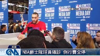 NBA球員確診 全面停賽｜中央社影音新聞