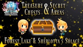 World of Final Fantasy - Forest Lake \u0026 Sherlotta’s Solace | Treasure Chest and Secret Areas Guide