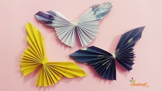 Easy Paper Butterfly Origami - Origami for Beginners - Cute & Easy Butterfly DIY | কাগজের প্রজাপতি#3