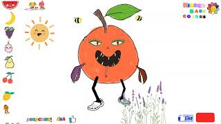 how my child draws funnyfruit orange,this video is for kids and kids,easy to draw #kidsdrawing #usa