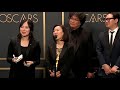 기생충 오스카 4관왕 이후 봉준호 감독 백스테이지 인터뷰 oscars backstage interview with bong joon ho feat. 샤론 최