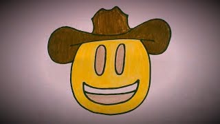 How to draw the cowboy hat emoji 🤠✏️ | EMOJI DRAWINGS ✏️