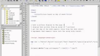 Tutorial video Javascript - using arrays, variables, image references - beginners