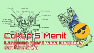 Nama komponen mesin motor & fungsinya