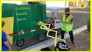 Toy Garbage Truck Fun Dumping Trash Cans | Video For Kids