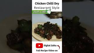 Chicken Chilli Dry Street Food Style Recipe ❤ #shorts