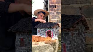 This boy made a mini house with soil 🤯.#shorts