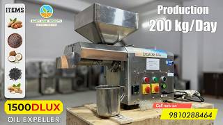 Small oil machine ,oil expeller 1500 watts domestic cum commercial Cold Press Oil Machine.