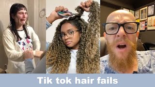 Hairdresser reacts to tik tok hair fails #hair #beauty