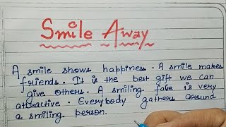 10 lines on Smile in English|Essay on Smile in English|Essay on Smile 10 line in English|Smile Away