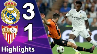 Real Madrid Vs Sevilla 3-1 Highlights #footballhighlights #realmadrid #laliga #laligahighlights