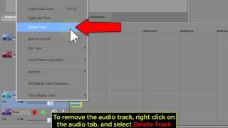 How to separate audio and video in Movie Studio Platinum 13 - Tutorial