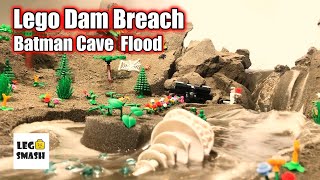 LEGO DAM BREACH | Batman Cave Flood - Batman Fail