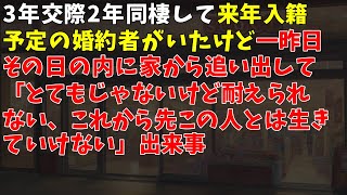 3年交際2年同棲して来年入籍予定の婚約者がいたけど、一昨日その日の内に家から追い出して「とてもじゃないけど耐えられない、これから先この人とは生きていけない」出来事