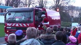 aankomst Sinterklaas met vuilnisauto Groningen