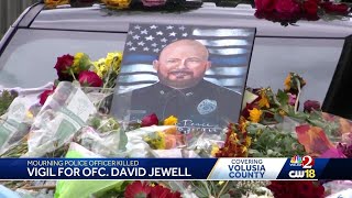 Volusia County community honors fallen Edgewater police officer with vigil