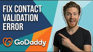 Fix Godaddy Error Validating Contact At The Registry (Easy Fix Guide)