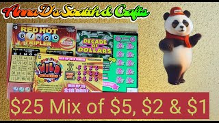 $25 Mixed Session of $5, $2 \u0026 $1 Colorado Scratch Off Tickets