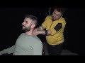 cracking master barber by murat kazan u0026 asmr head back waist face arm palm ax massage çambeyliasmr