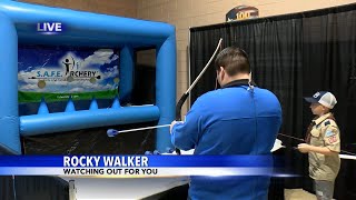 Rocky Walker shows off his archery skills at the NewsWatch 12 Sportsmen's \u0026 Outdoor Recreation Show