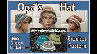 Opa's Summer Hat  Crochet Pattern