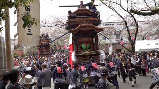 常滑祭・常滑地区祭礼2019 2MAH05322保示「保楽車」常石神社入り２