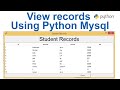 View records using python mysql