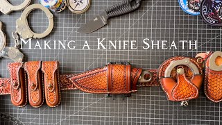 Making Custom Leather Knife Sheath for Esee IZULA